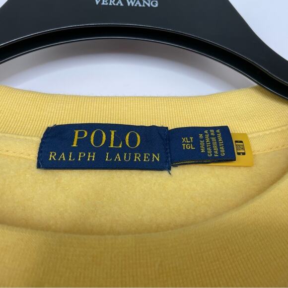 Polo Ralph Lauren yellow pullover sweatshirt Polo beach bear size XLT - Picture 6 of 11